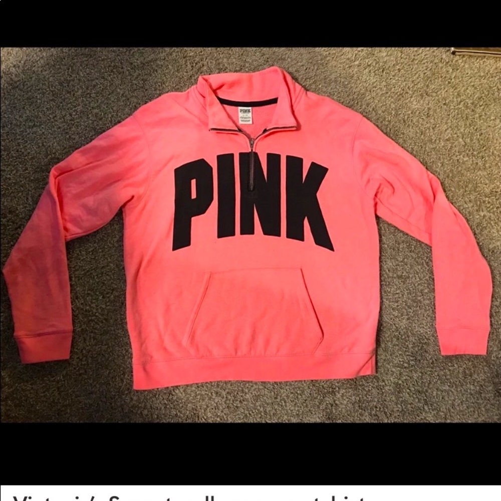 VS pink pullover sweatshirt sz L